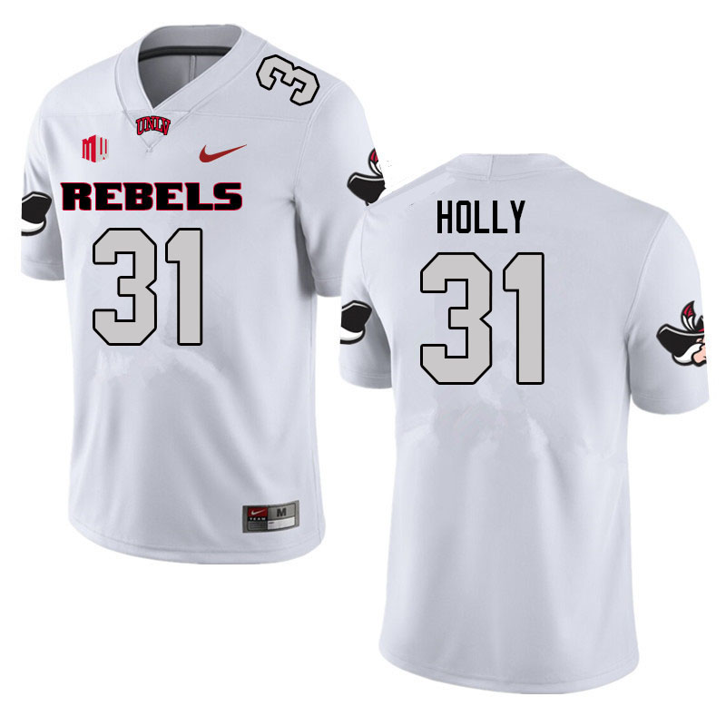 Men #31 Devynn Holly UNLV Rebels College Football Jerseys Sale-White